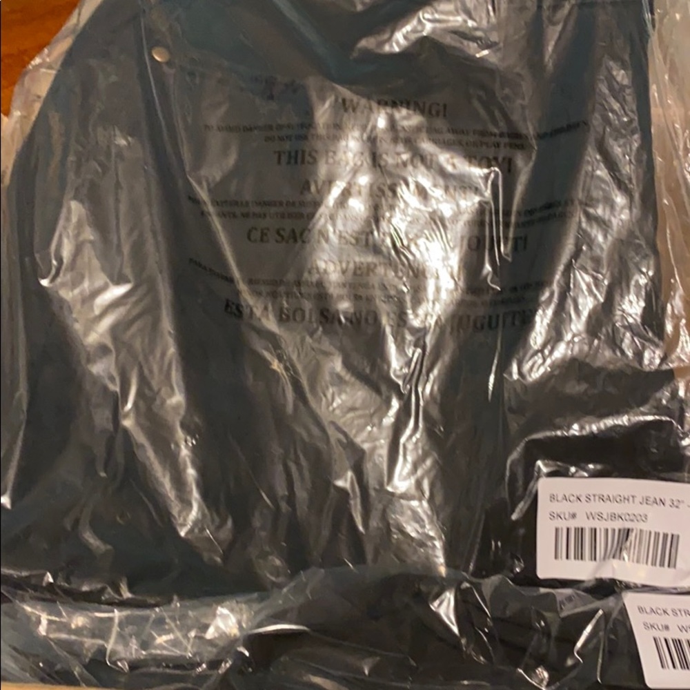 Black straight leg 32” Jeans